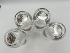 Christmas Tree Highball Glasses with Red and White Striped Bow by Luminarc (4)