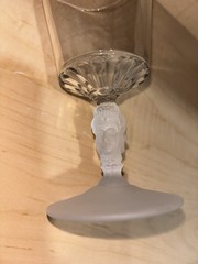 L G Wright Three-Faces Frosted Stem, Water Goblet, 6 1/4″