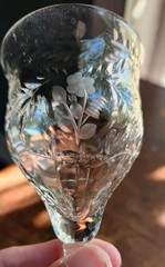 Rock Sharpe Crystal 1024-1 5 7/8″ Wine Glass -2oz Cut Floral Dot & Swag Design