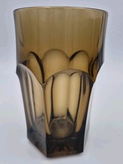 MCM Imperial Old Williamsburg Ohio Smokey Brown MCM Glassware lot of 4 vintage