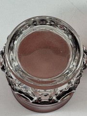 Vintage Ruby Red Flash Glass Tumbler Clear Pressed Glass Base 4” Drinking Glass