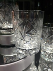 7 Tumblers DOF 4″ Glasses fans Pinwheel buzzstar crystal Leanore American Cut