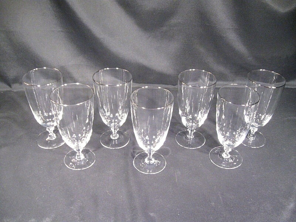 Lenox Montclair Platinum Trim Iced Tea Glasses Set of 7