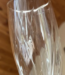 Set of 3 Vintage Luminarc Black Stemmed Swirled Ribbed Champagne Flutes READ