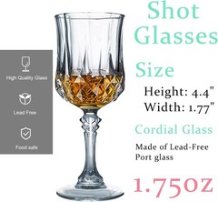 Cordial Glasses With Stem – Sherry, Port, Crystal Shot, Limoncello – 1.75 oz …