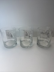 Vintage The New Yorker Drinking Glasses Set Of 3 Cartoon Dog Drawing Whisky Glas