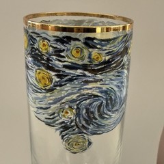 Van Gogh Starry Night Champagne Flute Toasting Glass Art Impressionists