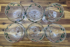 Lenox Holiday 16 oz. Balloon Wine Glasses, SET of 6 ~ Gold Trim, 8.25″ MINT