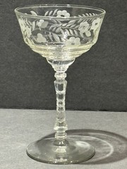 Vintage Libbey Rock Sharpe Cut Crystal Stemware Halifax 3005 Pattern Set Of 7