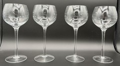 4 Lenox Dots and Lines Balloon Wine Goblets Glasses – EX!