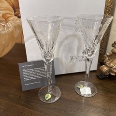 Set of two Waterford Wedding Heirloom Champagne Flutes