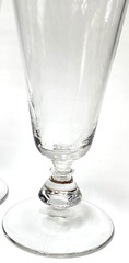 Vtg Bryce 896-5 Hand Blown Etched Pilsner Glasses Set Of Four 12oz Capacity