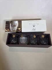 Cristal d’Arques Zalzburg Gold Gobelets Becher Glass 10 1/4oz. Lot Of 4