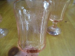 VTG Indian Glass Water Goblets-4 In The Madrid Pattern,1970’s/1980’s,6 1/2″ High