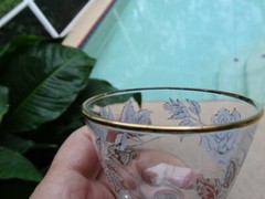 Libbey Glass Rose Bouquet (AKA Rose and Bud WDCO) Liquor Cocktail Stem 3003 EUC