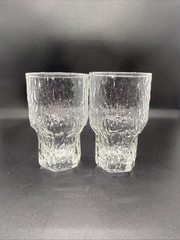 Set of 2 IITTALA Glass Finland – ASLAK 4″ JUICE GLASSES MCM