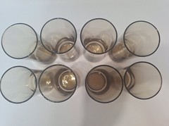Libbey Tawny Bolero 24 Piece Tumbler Set Vintage Smoke Brown Glasses 82486T