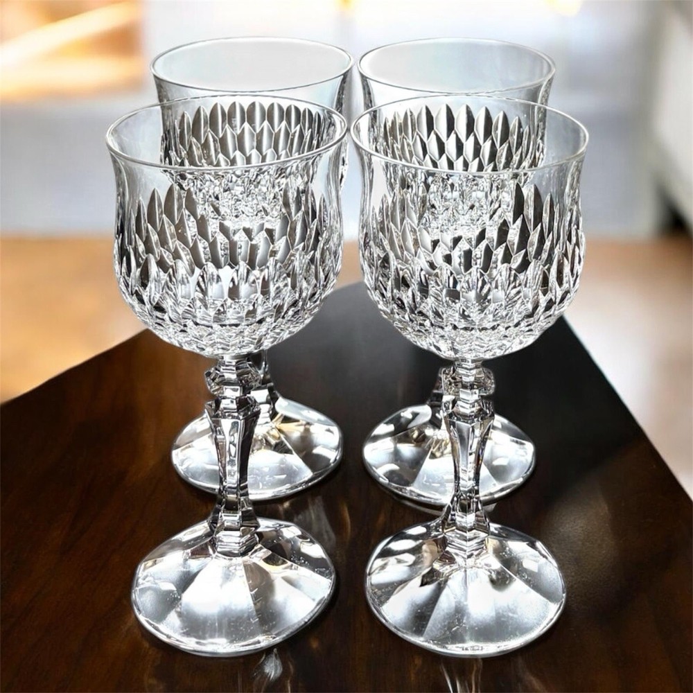 Set of 4 Vintage Schott-Zwiesel Desiree Crystal 6-1/8” Wine Glasses Excellent