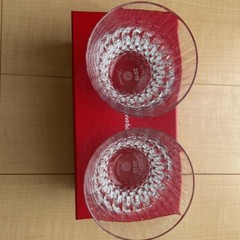 Baccarat Vita 2019 Year Tumbler Crystal Rock Glass Set of 2 Unused w/Box Japan