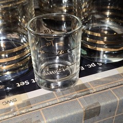 Vintage 6 Piece Monterey Gold Entertainment Set Ice Bucket Old Fashioned Glasses