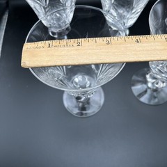 Beautiful Set Of 5 Swedish SWE2 Clear 5.5” Crystal Water Goblets EUC No Chips