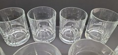 Cristal D’Arques Arizona Parallels Whiskey Lowball Glasses 4″ Set 0f 8
