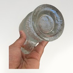 Midcentury Textured Vintage Indiana Glass Tree Bark Beer Ice Mug 1960s set of 3