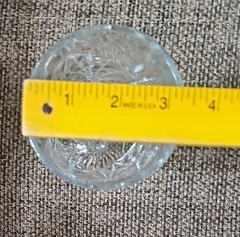 Libby Hobstar Stem Heavy Cut Wine Goblet Drinking Glass 12oz Vintage 7 in Clear