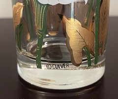 Vintage Culver 22k Calla Lilly Pattern Highball 5 5/8 Inch Glass
