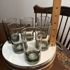 Vintage Libbey Classic Smoke Juice Glasses 4″ Small Tumbler MCM Set of 6
