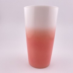 Hazel Atlas Moderntone Platonite Tumblers Glass Ombre Pink Vintage