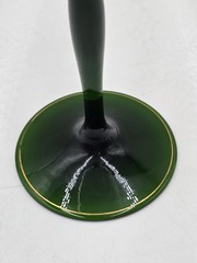 Set Of 5 Theresienthal Enameled Hock Stemware Wine Glass W Grapes & Leaves C1920