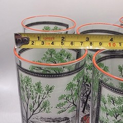 Vintage 1960’s Libbey Currier & Ives Glasses Riverboat Express Train Set of 8
