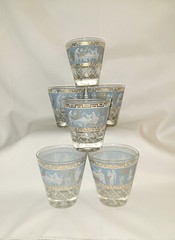 Vintage Cera Set Of 6 Old Fashion Glasses Wedgwood Etruscan Style