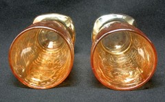 Jeannette Glass FLORAGOLD LOUISA Marigold Iridescent 10 oz Water Tumbler