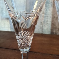 One Waterford Crystal Millennium Champagne Flutes, «Peace», MINT Con, Doves