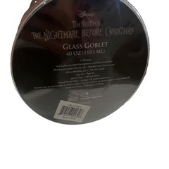Disney Nightmare Before Christmas Glass Goblet 40 oz Black Halloween
