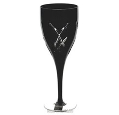 1 Waterford Black Cut to Clear Cased Crystal John Rocha Red Wine Goblet New