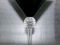 Vtg Big ⛳ Black MARTINI Cocktail GLASS w Clear Crystal Golf Ball Long Stem 10oz