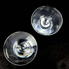Baccarat Vega Clear Crystal Champagne Flute 8.9″ Height Set of 2 Used