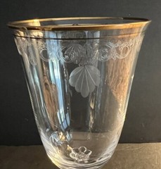 Lenox Crystal CLASSIC SHELL Gold Trim Lot Of 4 Iced Tea Beverage Exc