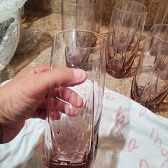 Libbey Set Of 8 Imperial Plum Glasses Beautiful Glasses 6.5 Inches