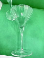 2 Luigi Bormioli Italy Crystal Martini Glasses LEAD FREE Bach Collection SIGNED
