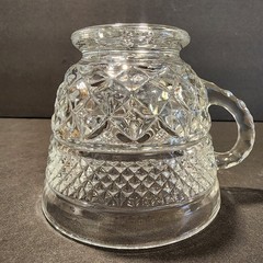 Anchor Hocking Wexford Punch or Coffee Cups Diamond Pattern Set of 2