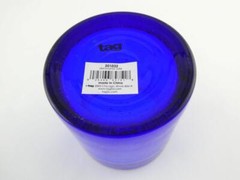Tag LTD Bubble Glass Colors Cobalt Blue Double Old Fashioned