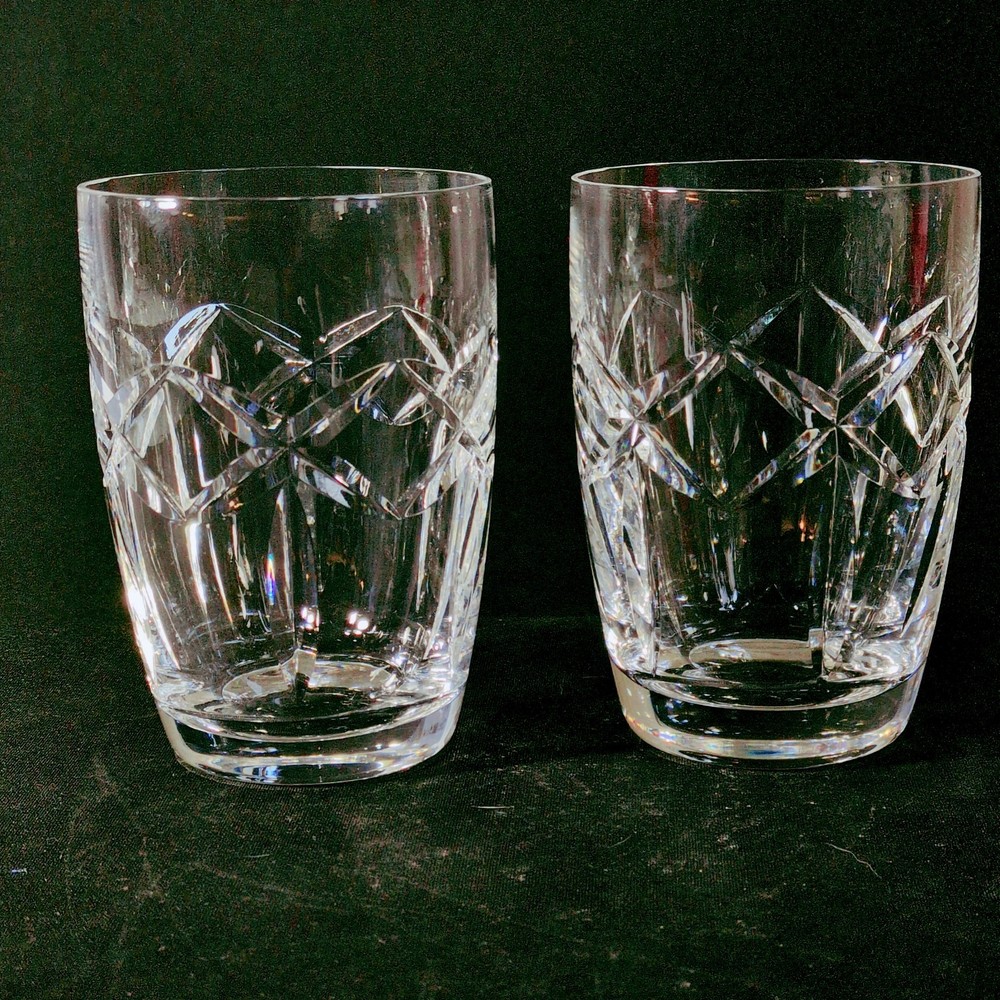 WATERFORD KERRY 10 Oz FLAT TUMBLERS, 4 1/4″, Made In IRELAND, 2PCS