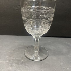 EAPG Unknown Manufacturer Chain And Star Band Pattern Water Goblet C. 1880s