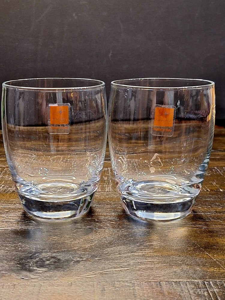 New Bormioli Rocco Italy 8 oz Old Fashion Glasses Set Of 2 Marked On Bottom