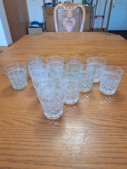 Anchor Hocking Wexford Old Fashioned Rock Glasses Diamond Glass VTG Set of 12