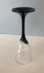 MIKASA ALEXANDRA BLACK~STEMWARE~WATER/WINE GLASS~8.5”~EXC COND